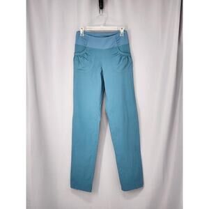 PrAna Halle Pants Womens Small Tall Blue Hiking Recycled Nylon Stretch Pockets